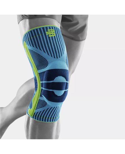 Бандаж для підтримки та м'язової стабілізації коліна Sports Knee Support, Bauerfeind (Німеччина), Колір: голубий, Розмір: M 